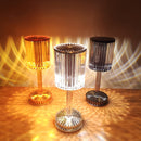 USB Charging Touch Diamond Crystal Table Lamp, Specification: USB Charging(Tri-tone Light)(Amber)