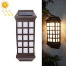 Solar Outdoor Long Panes Fence Wall Light Garden Decoration(Warm Light)