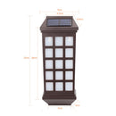 Solar Outdoor Long Panes Fence Wall Light Garden Decoration(Warm Light)