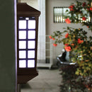 Solar Outdoor Long Panes Fence Wall Light Garden Decoration(Warm Light)