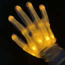 1 Pairs Hand Bones LED Glowing Gloves, Size: XL(Yellow)