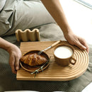 Large Elliptical Wooden Tray Photography Shooting Props