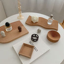 Medium Elliptical Wooden Tray Photography Shooting Props