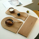 Medium Elliptical Wooden Tray Photography Shooting Props