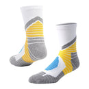 Adult Elite Basketball Socks Men Thick Terry Socks, Size: Free Size(White Gray)