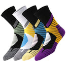 Adult Elite Basketball Socks Men Thick Terry Socks, Size: Free Size(Black Yellow)
