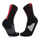 Men And Women Mid-Tube Sports Socks Combat Non-Slip Basketball Socks, Size: Free Size(Black)