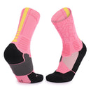 Men And Women Mid-Tube Sports Socks Combat Non-Slip Basketball Socks, Size: Free Size(Pink)