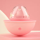 STR0267 Eggshell Rolling Tumbler Cat Dog Feeding(Pink)