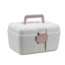 Household Sealed And Divided Double-Layer Portable Medicine Box(Pink)