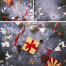 2 PCS 3D Stereo Double-Sided Photography Background Paper(Christmas Gray)