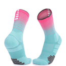 Thickened High-Top Sports Socks Non-Slip Mid-Tube Socks, Size: Free Size(Lake Blue Pink)