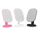 20 LEDs Smart Touch Screen Dimming Makeup Mirror,Style: Pink USB Supply