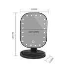 20 LEDs Smart Touch Screen Dimming Makeup Mirror,Style: Pink USB Supply