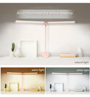 TD5 Double Lamp Head USB Desktop Clip Table Lamp,Style: Plug-in Version (White)