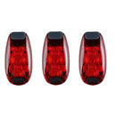 3 PCS Outdoor Cycling Night Running Warm Light Bicycle Tail Light, Colour: 3 LED Red
