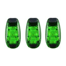 3 PCS Outdoor Cycling Night Running Warm Light Bicycle Tail Light, Colour: 5 LED Green