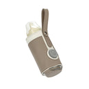 027 Leather Insulated Baby Bottle Cover Heating Bottle Bag, Size: Free Size(Dark Brown)
