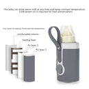 027 Leather Insulated Baby Bottle Cover Heating Bottle Bag, Size: Free Size(Navy Blue)