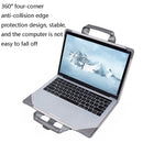 Book Style Laptop Protective Case Handbag For Macbook 14 inch(Black)