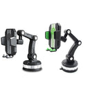 X-0566 Big Suction Cup Car Phone Holder Center Console Phone Holder(Black Green)