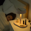 GJ-101 Home LED Desktop USB Makeup Mirror(Pink)