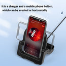 KH-18 15W Vertical Wireless Fast Charger with Phone Holder(Black)