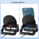KH-18 15W Vertical Wireless Fast Charger with Phone Holder(White)
