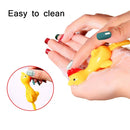 40 PCS Stretching Finger Ejection Turkey Sticky Tricky Toy(Yellow)