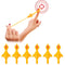 40 PCS Stretching Finger Ejection Turkey Sticky Tricky Toy(Yellow)