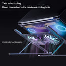 BONERUY P11F Notebook Cooling Bracket Fan Aluminum Alloy Radiator, Colour: Gray with Type-C Cable