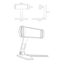 Boneruy P15 Metal Chuck Double-Shaft Folding Tablet Phone Holder(Silver)