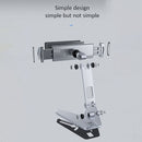 Boneruy P15 Metal Chuck Double-Shaft Folding Tablet Phone Holder(Silver)