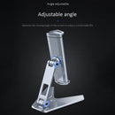 Boneruy P15 Metal Chuck Double-Shaft Folding Tablet Phone Holder(Silver)