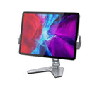 Boneruy P15 Metal Chuck Double-Shaft Folding Tablet Phone Holder(Silver)
