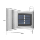 6 LED Solar Outdoor Garden Stainless Steel Wall Lamp(White Light)