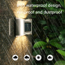 6 LED Solar Outdoor Garden Stainless Steel Wall Lamp(Warm Light)