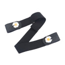 6 PCS Jeans Non-Marking Invisible Elastic Canvas Lazy Belt(Black Double Daisy)