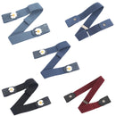 6 PCS Jeans Non-Marking Invisible Elastic Canvas Lazy Belt(Black Double Daisy)