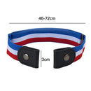 6 PCS Jeans Non-Marking Invisible Elastic Canvas Lazy Belt(Black Double Daisy)