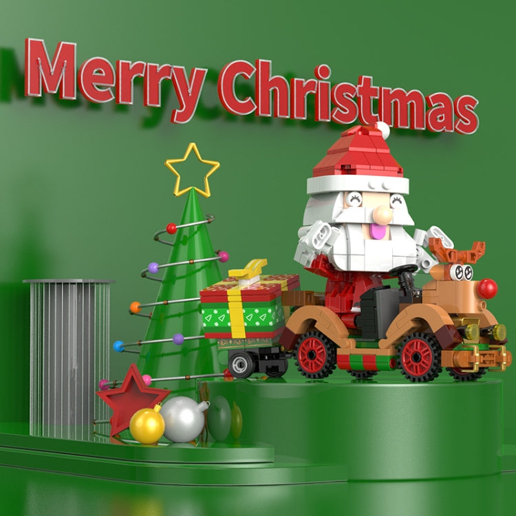 SEMBO Cartoon Cute Christmas Blocks Kids Toys, Style: Reindeer Car
