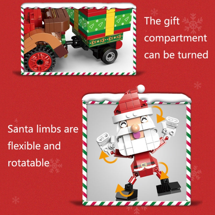 SEMBO Cartoon Cute Christmas Blocks Kids Toys, Style: Reindeer Car