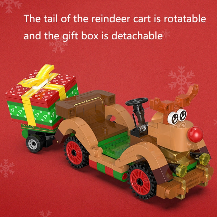 SEMBO Cartoon Cute Christmas Blocks Kids Toys, Style: Reindeer Car