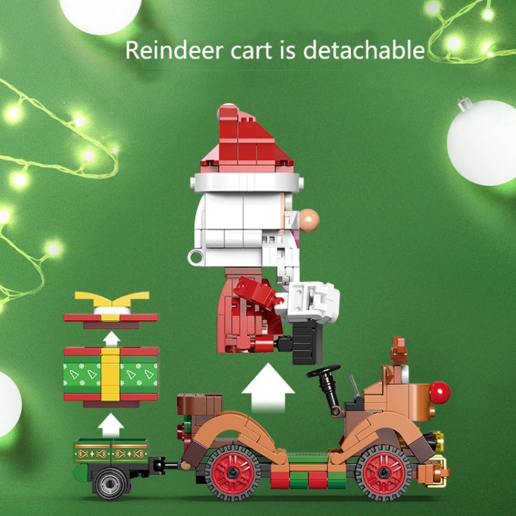SEMBO Cartoon Cute Christmas Blocks Kids Toys, Style: Reindeer Car