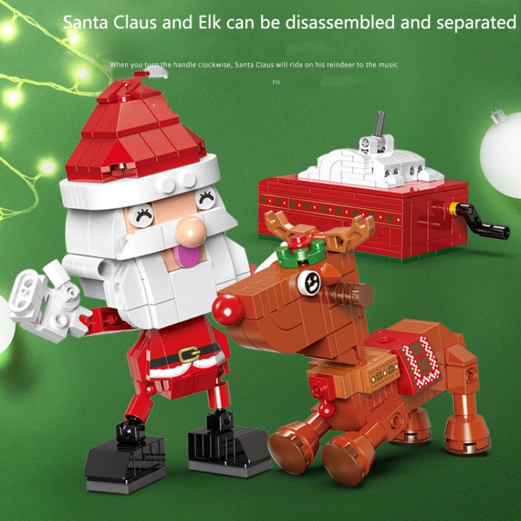 SEMBO Cartoon Cute Christmas Blocks Kids Toys, Style: Reindeer Music Box