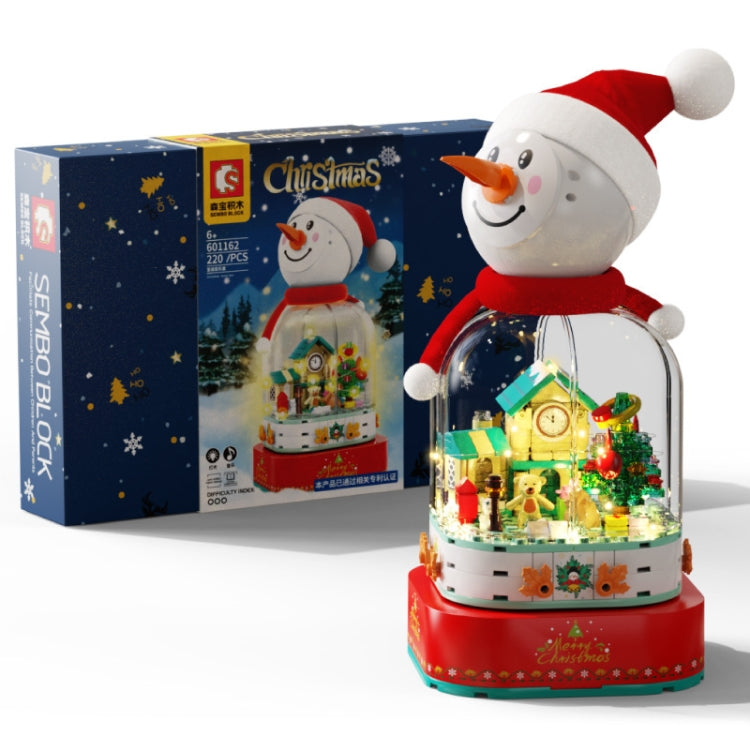 SEMBO Cartoon Cute Christmas Blocks Kids Toys, Style: Snowman Cottage