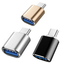 10 PCS USB 3.0 Female to USB-C / Type-C Male OTG Adapter(Black)