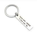 10 PCS C1010 Drive Safe Stainless Steel Tag Keychain 10x40mm(Uncle)