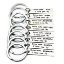 10 PCS C1010 Drive Safe Stainless Steel Tag Keychain 10x40mm(Uncle)