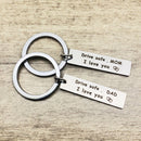 10 PCS C1010 Drive Safe Stainless Steel Tag Keychain 10x40mm(Uncle)